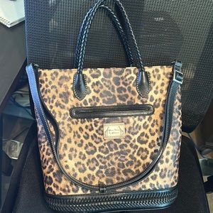 Brighton Leopard bucket bag